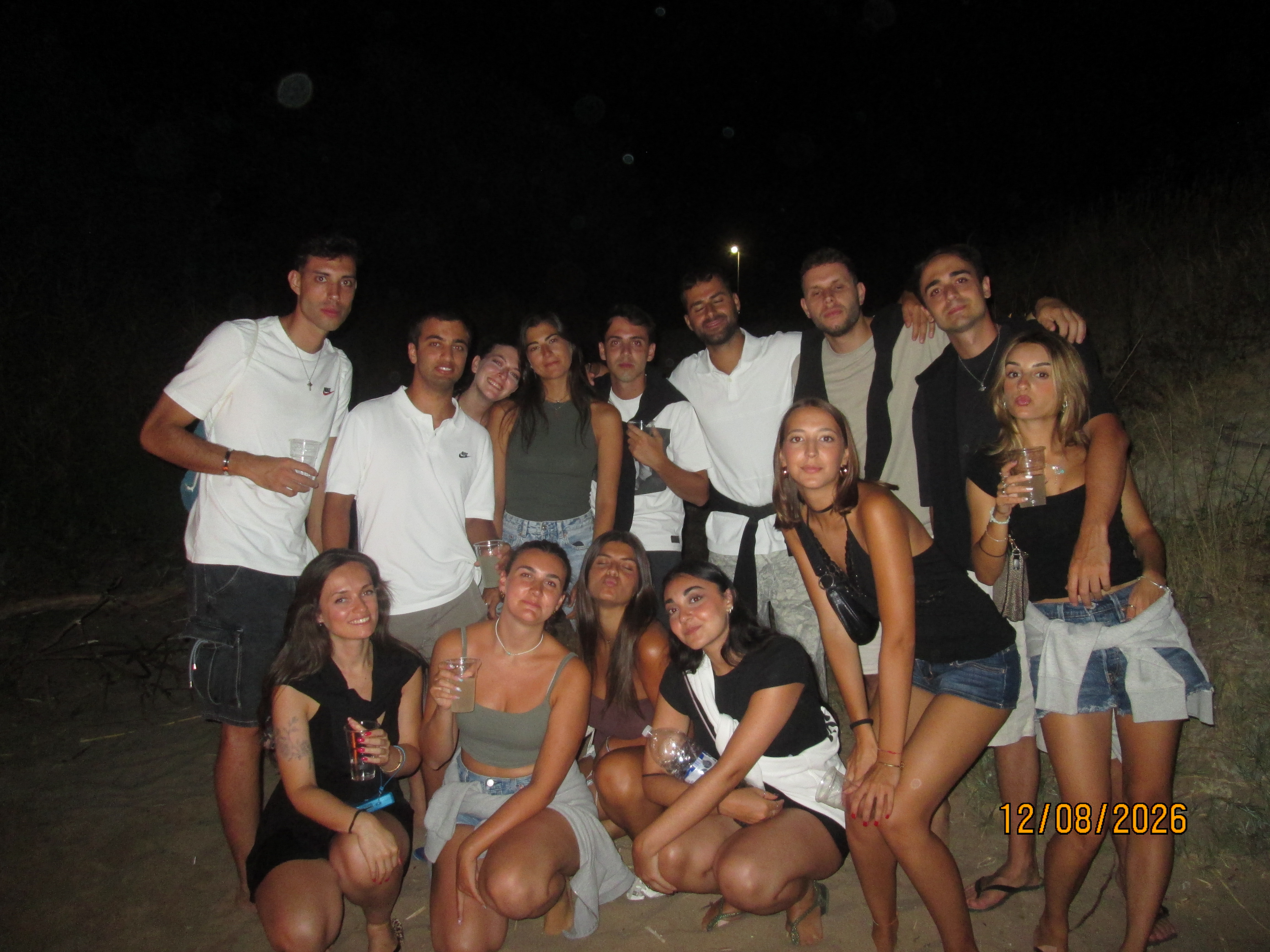 Il gruppo durante una serata tra le dune